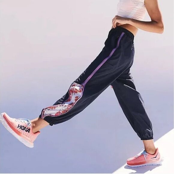 FP Movement by Free People Pants - NWT Free People Movement Three Pointer Track Pants Navy Floral Sz XL